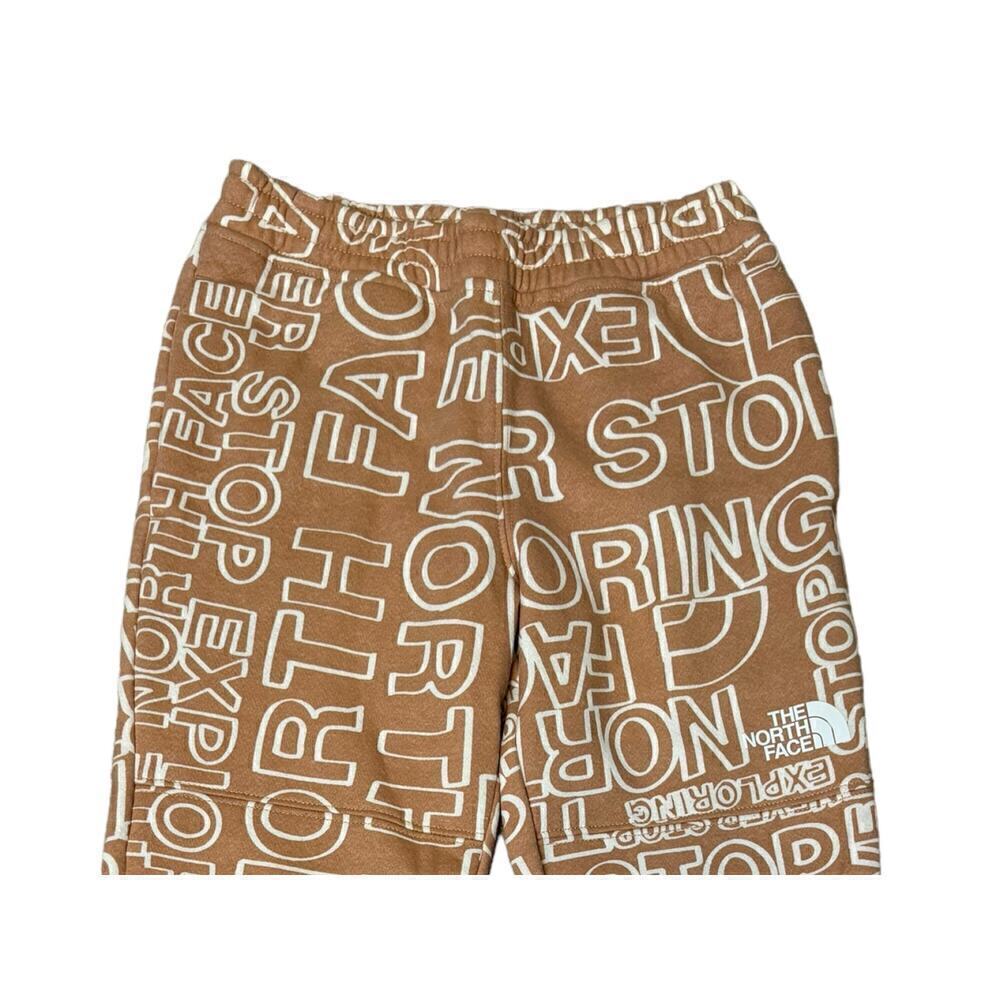 North Face NEW Boys Fleece Joggers Almond Butter Size Large/12 Spell out - Picture 3 of 10